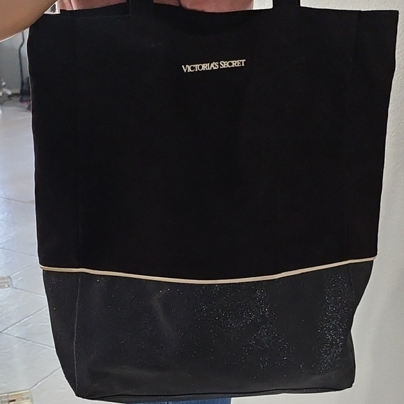 Victoria's Secret Black and Glitter Tote - Picture 5 of 10